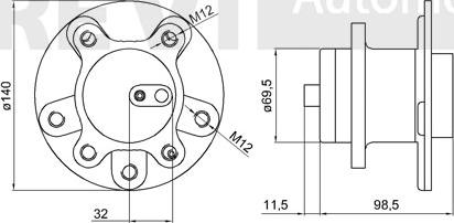 Trevi Automotive WB1164 - Riteņa rumbas gultņa komplekts adetalas.lv