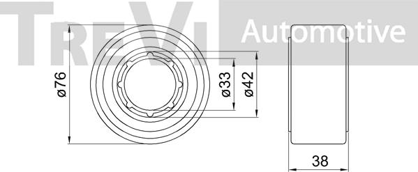 Trevi Automotive WB2279 - Riteņa rumbas gultņa komplekts adetalas.lv