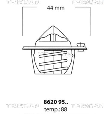 Triscan 8620 9588 - Termostats, Dzesēšanas šķidrums adetalas.lv