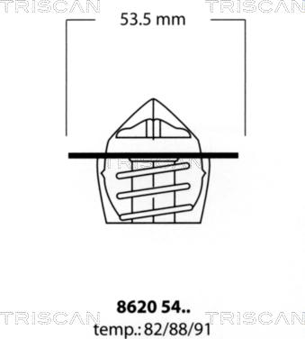 Triscan 8620 5488 - Termostats, Dzesēšanas šķidrums adetalas.lv