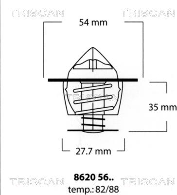 Triscan 8620 5682 - Termostats, Dzesēšanas šķidrums adetalas.lv