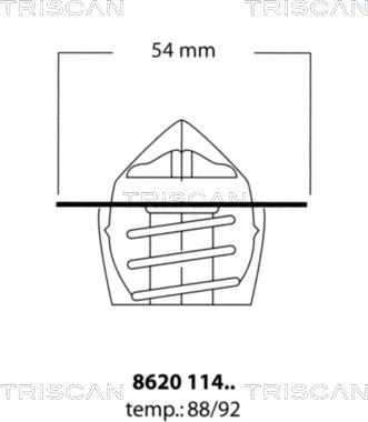 Triscan 8620 11492 - Termostats, Dzesēšanas šķidrums adetalas.lv