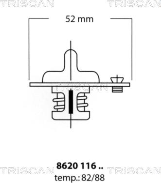 Triscan 8620 11688 - Termostats, Dzesēšanas šķidrums adetalas.lv