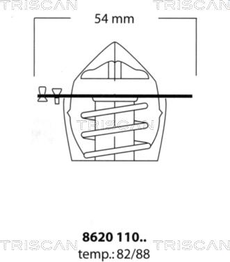 Triscan 8620 11088 - Termostats, Dzesēšanas šķidrums adetalas.lv