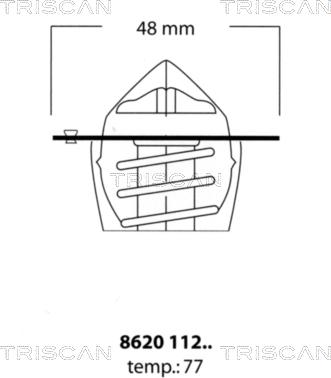 Triscan 8620 11277 - Termostats, Dzesēšanas šķidrums adetalas.lv