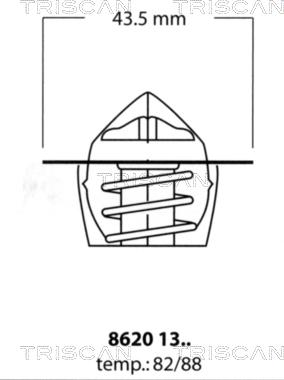 Triscan 8620 1388 - Termostats, Dzesēšanas šķidrums adetalas.lv