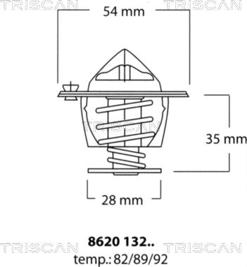 Triscan 8620 13289 - Termostats, Dzesēšanas šķidrums adetalas.lv