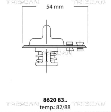 Triscan 8620 8388 - Termostats, Dzesēšanas šķidrums adetalas.lv