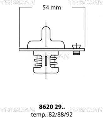 Triscan 8620 2992 - Termostats, Dzesēšanas šķidrums adetalas.lv