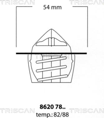 Triscan 8620 7888 - Termostats, Dzesēšanas šķidrums adetalas.lv