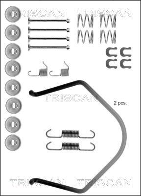 Triscan 8105 132506 - Piederumu komplekts, Bremžu loki adetalas.lv