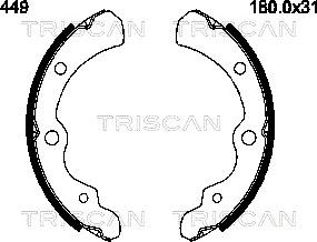 Triscan 8100 68449 - Bremžu loku komplekts adetalas.lv