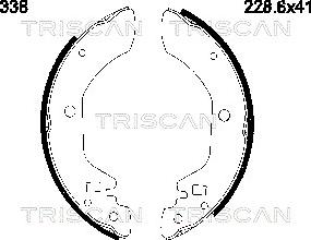 Triscan 8100 14338 - Bremžu loku komplekts adetalas.lv