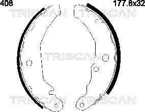 Triscan 8100 16408 - Bremžu loku komplekts adetalas.lv