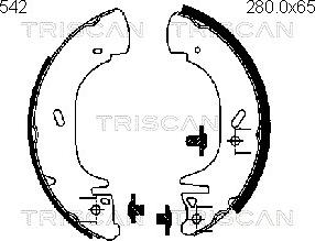 Triscan 8100 16542 - Bremžu loku komplekts adetalas.lv