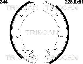 Triscan 8100 13525 - Bremžu loku komplekts adetalas.lv