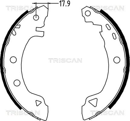 Triscan 8100 12523 - Bremžu loku komplekts adetalas.lv