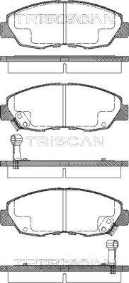 Triscan 8110 40972 - Bremžu uzliku kompl., Disku bremzes adetalas.lv