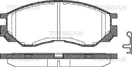 Triscan 8110 42009 - Bremžu uzliku kompl., Disku bremzes adetalas.lv