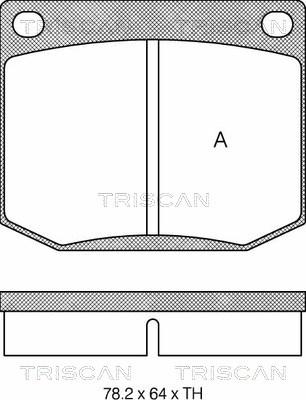 Triscan 8110 65604 - Bremžu uzliku kompl., Disku bremzes adetalas.lv