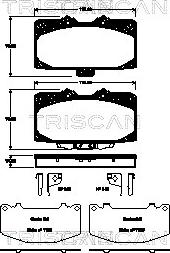 Triscan 8110 68181 - Bremžu uzliku kompl., Disku bremzes adetalas.lv