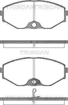 Triscan 1100-037502 - Bremžu uzliku kompl., Disku bremzes adetalas.lv