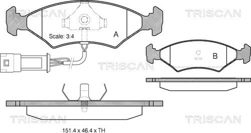 Triscan 8110 16801 - Bremžu uzliku kompl., Disku bremzes adetalas.lv