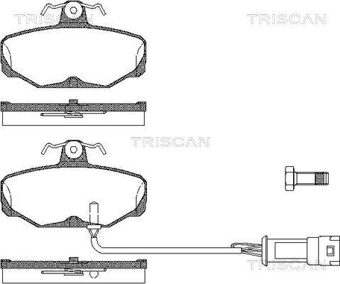 Triscan 8110 16827 - Bremžu uzliku kompl., Disku bremzes adetalas.lv