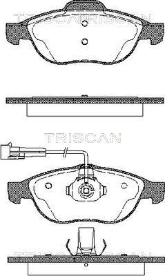 Triscan 8110 12002 - Bremžu uzliku kompl., Disku bremzes adetalas.lv