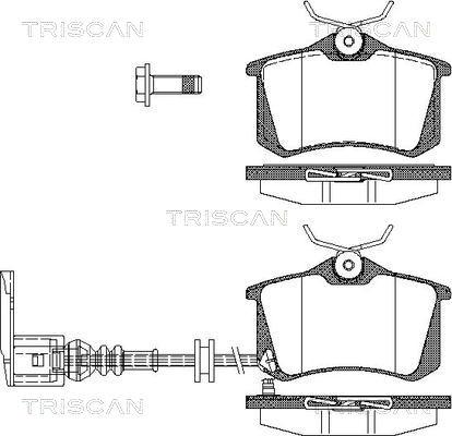 Triscan 481-2330127 - Bremžu uzliku kompl., Disku bremzes adetalas.lv