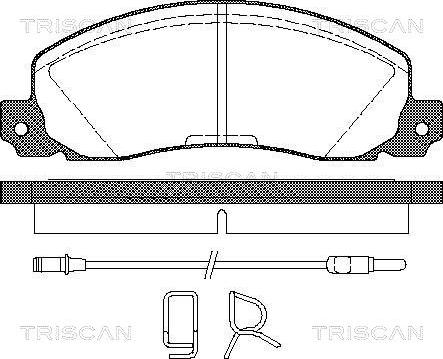 Triscan 8110 25846 - Bremžu uzliku kompl., Disku bremzes adetalas.lv