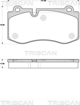 Triscan 8110 23049 - Bremžu uzliku kompl., Disku bremzes adetalas.lv