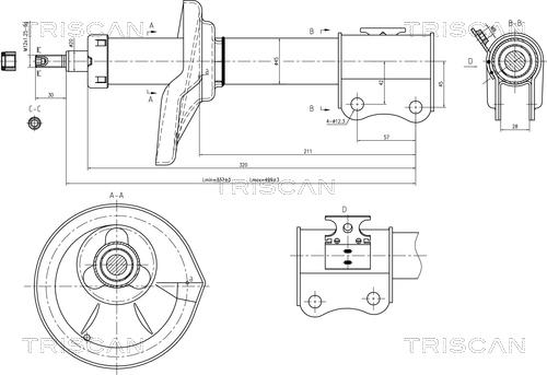 Triscan 8705 69101 - Amortizators adetalas.lv