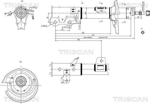 Triscan 8705 16111 - Amortizators adetalas.lv