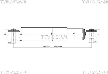 Triscan 8705 10205 - Amortizators adetalas.lv