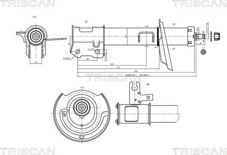 Triscan 8705 24104 - Amortizators adetalas.lv