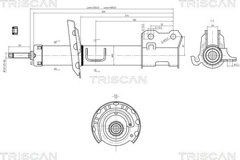 Triscan 8705 24107 - Amortizators adetalas.lv