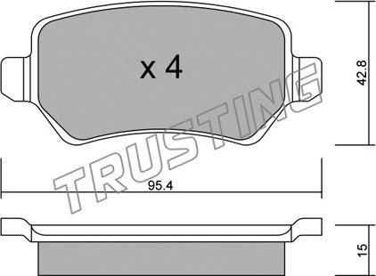 Trusting 558.1 - Bremžu uzliku kompl., Disku bremzes adetalas.lv