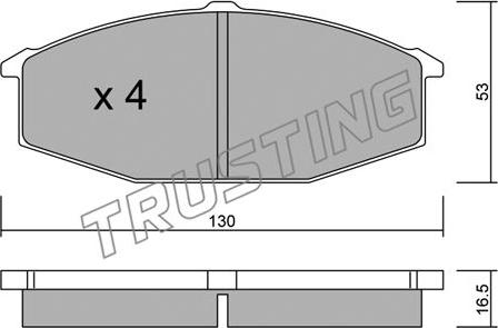 Trusting 506.0 - Bremžu uzliku kompl., Disku bremzes adetalas.lv