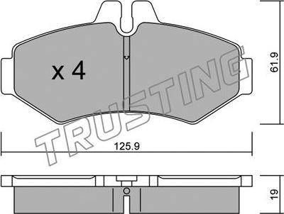 Trusting 588.0 - Bremžu uzliku kompl., Disku bremzes adetalas.lv