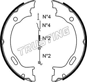 Trusting 052.129K - Bremžu loku kompl., Stāvbremze adetalas.lv