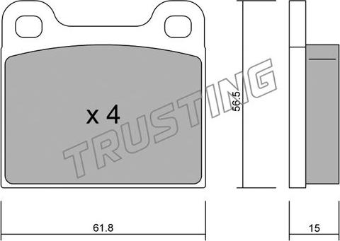 Trusting 003.0 - Bremžu uzliku kompl., Disku bremzes adetalas.lv