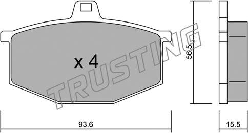 Trusting 014.0 - Bremžu uzliku kompl., Disku bremzes adetalas.lv