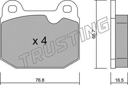 Trusting 015.1 - Bremžu uzliku kompl., Disku bremzes adetalas.lv