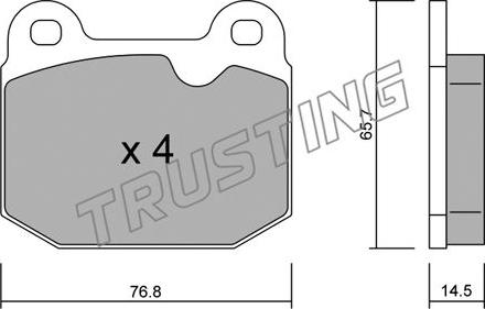 Trusting 015.3 - Bremžu uzliku kompl., Disku bremzes adetalas.lv