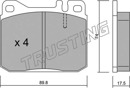 Trusting 013.1 - Bremžu uzliku kompl., Disku bremzes adetalas.lv