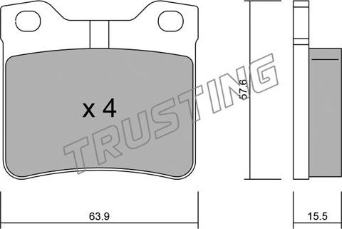 Trusting 199.1 - Bremžu uzliku kompl., Disku bremzes adetalas.lv