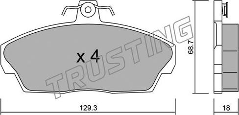 Trusting 177.1 - Bremžu uzliku kompl., Disku bremzes adetalas.lv