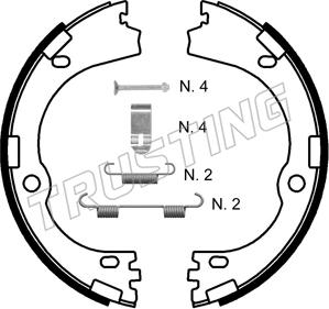 Trusting 253.752K - Bremžu loku kompl., Stāvbremze adetalas.lv