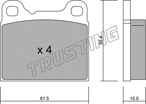 Trusting 209.0 - Bremžu uzliku kompl., Disku bremzes adetalas.lv